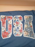 Floral USA T Shirt